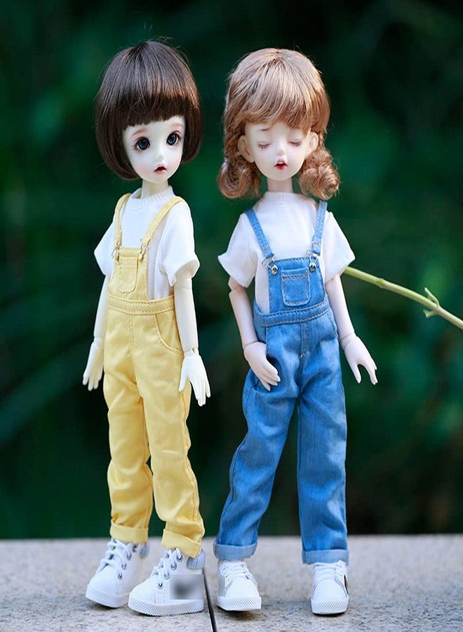 XiDonDon ملابس دمى XiDonDon Blyth BJD مقاس 30 سم (1/6) BJD SD YOSD، طقم ملابس عصري من الجينز مكون من بنطال جينز وقميص بأكمام قصيرة، إكسسوارات للدمى (أزرق) - Image 2